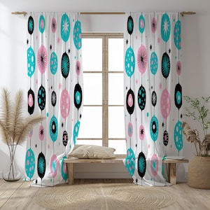Mid-Century Window Curtains  Atomic Window Treatments