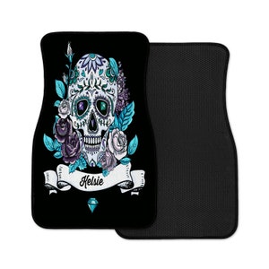 Personalized Sugar Skull Car Mats , Custom Auto Mats image 4