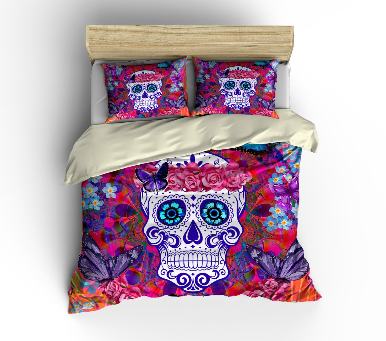 Skull Bedding Sugar Duvet Cover Comforter Set Skull Bedding Sugar Duvet Cover Comforter Set Pillow Shams Twin Queen King Bedroom Sets