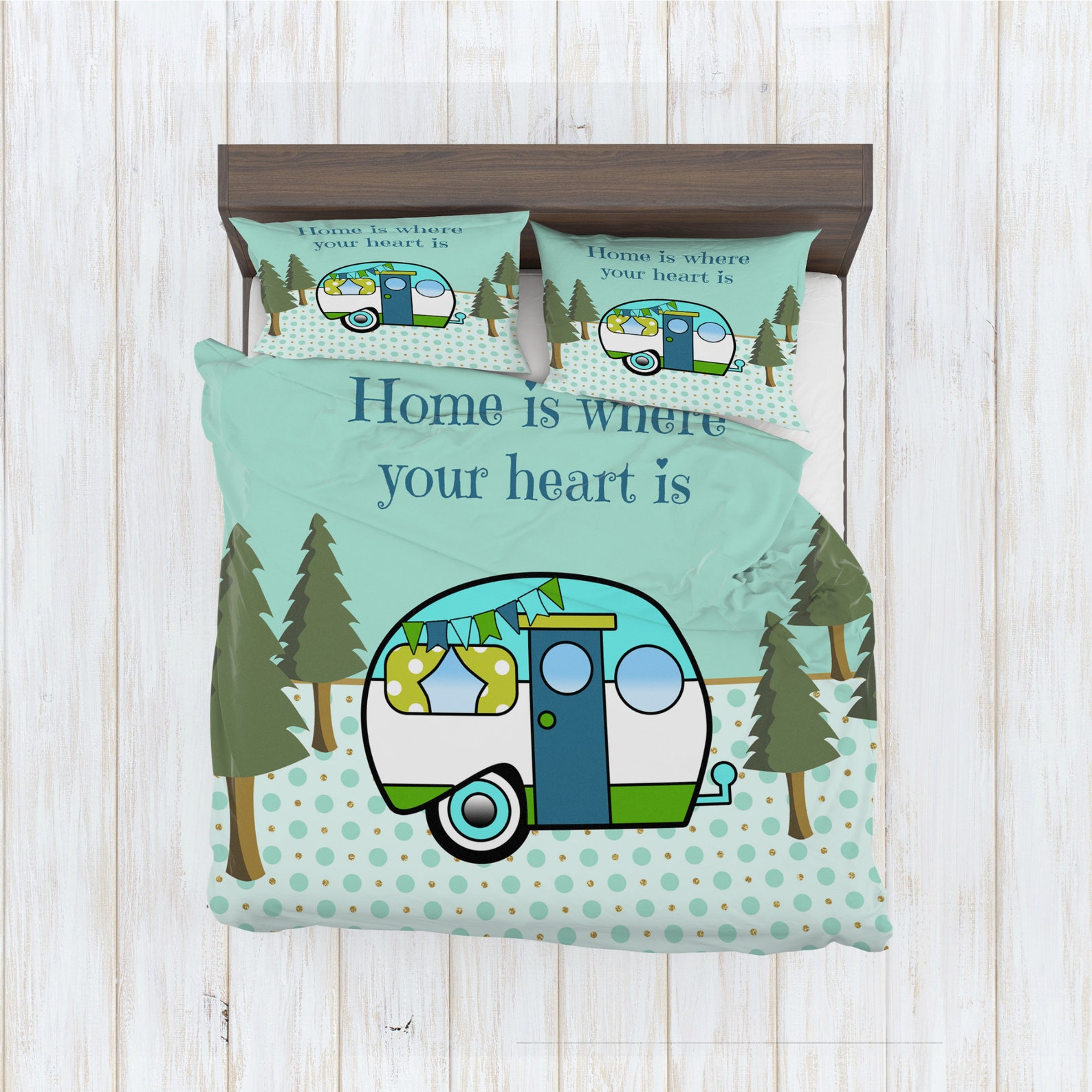 Bedding Set Retro Camper Bedding Comforter Duvet Cover Etsy Canada
