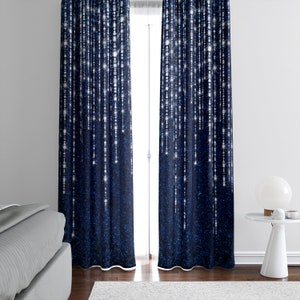 Indigio Falling Stars Window Curtains