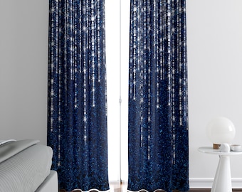Indigio Falling Stars Window Curtains