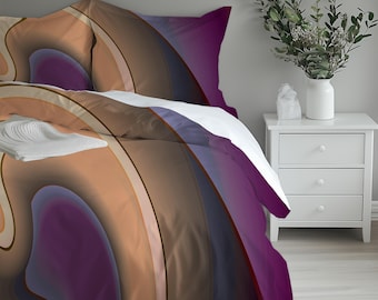 Swirl Abstract Microfiber Comforter and Duvet Cover Options