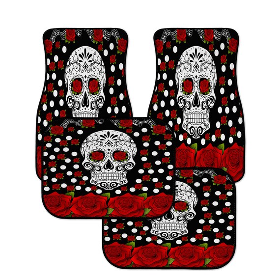 Skull floor mats for cars deals