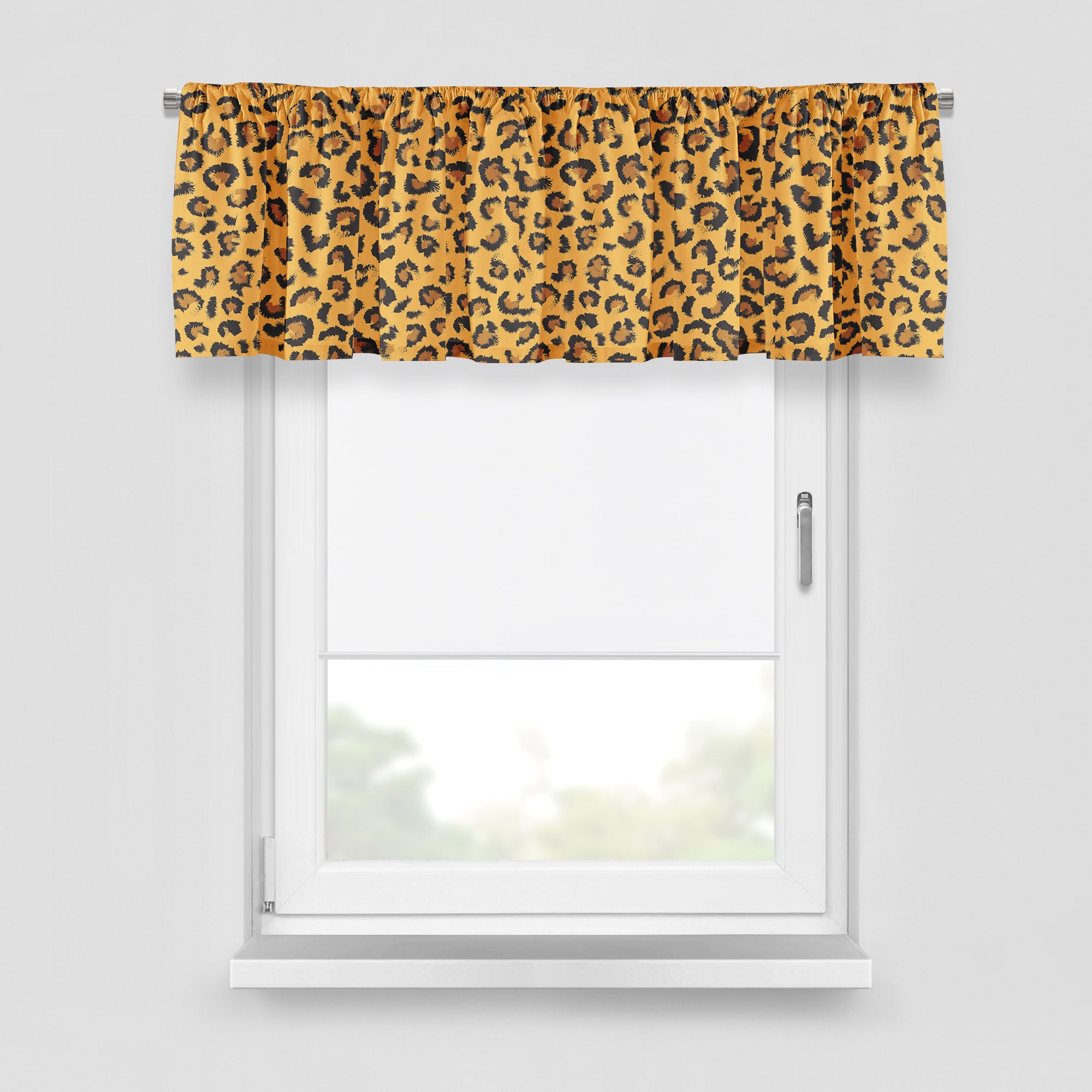 zebra print window valance