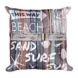 Beach Theme Throw Pillow