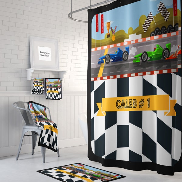 Nascar Shower Curtain Etsy