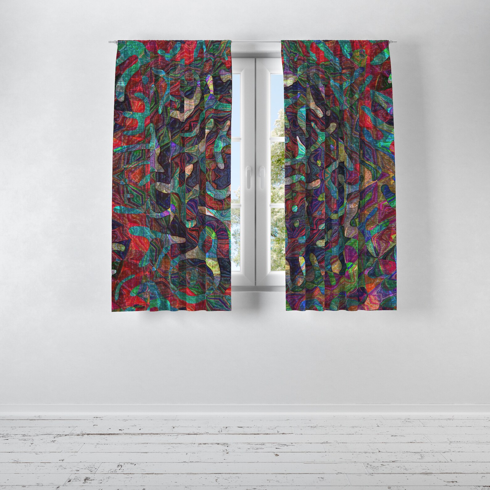 Boho Window Curtains Eclectic Window Treatments Etsy