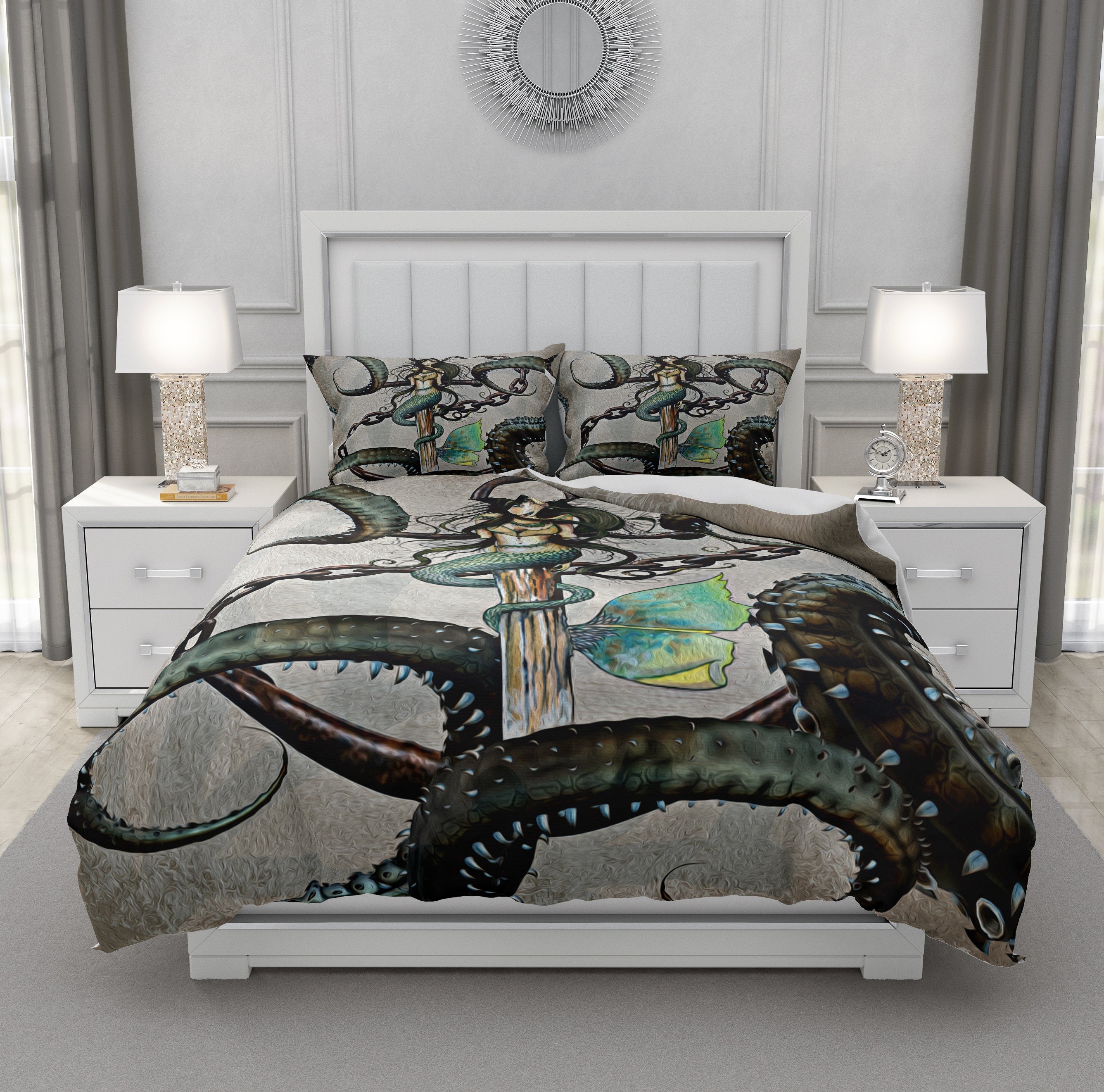 Steampunk Bedding Comforter Or Duvet Cover Mermaid Octopus 50 Steampunk Bedding