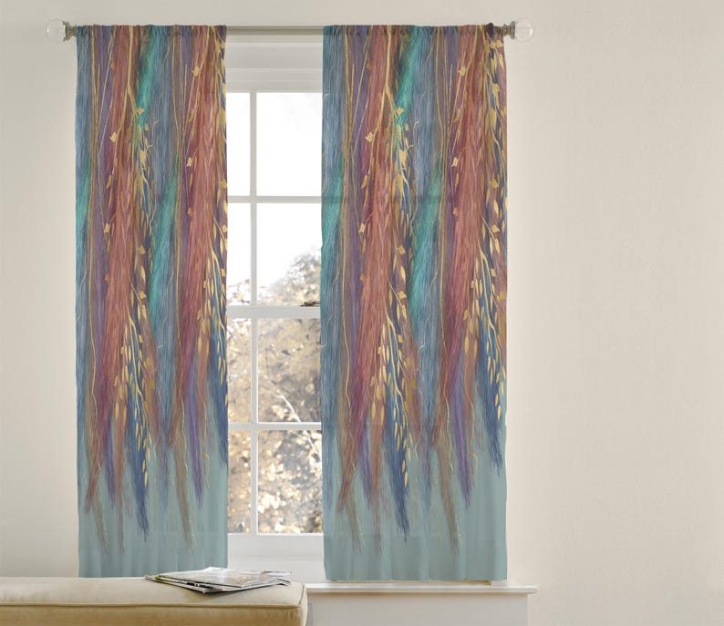 Wispy Dreams Window Curtains Boho Chic Window Treatments image 4