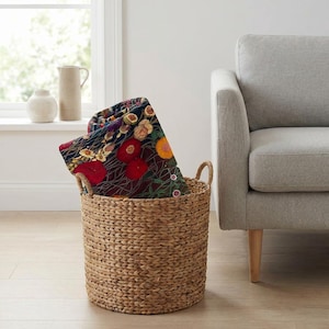 Floral Sherpa Fleece Blanket Klimt Inspired Bild 4