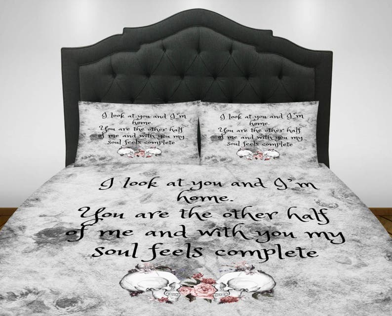 Skull Bedding Sugar Skulls Duvet Comforter Cover Set Etsy