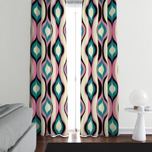 Mid Century Modern Window Curtains Atomic Twist