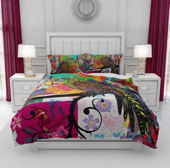 Boho Bedding Set Comforter or Duvet Cover Pillow Shams - Etsy