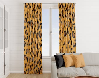 Leopard Print Window Curtains