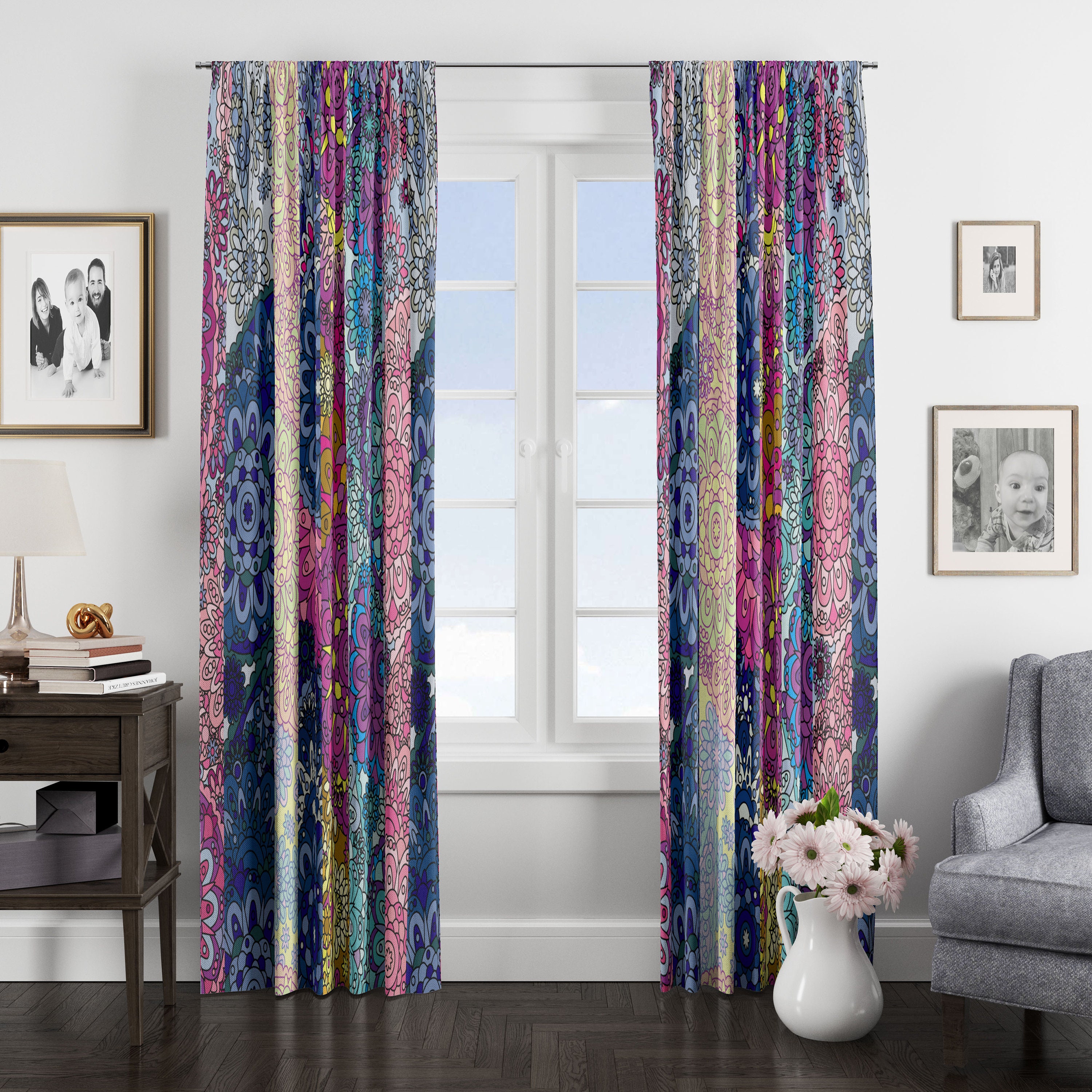 Boho Paisley Window Curtains Window Treatments Etsy UK