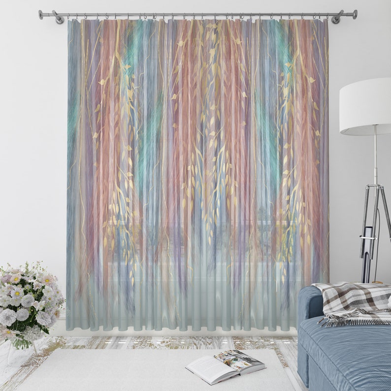 Wispy Dreams Window Curtains Boho Chic Window Treatments image 6