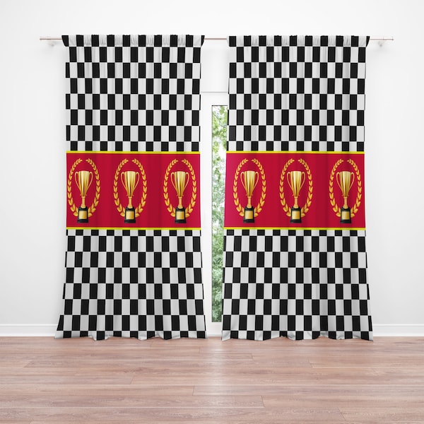 Racing Car Curtain Etsy