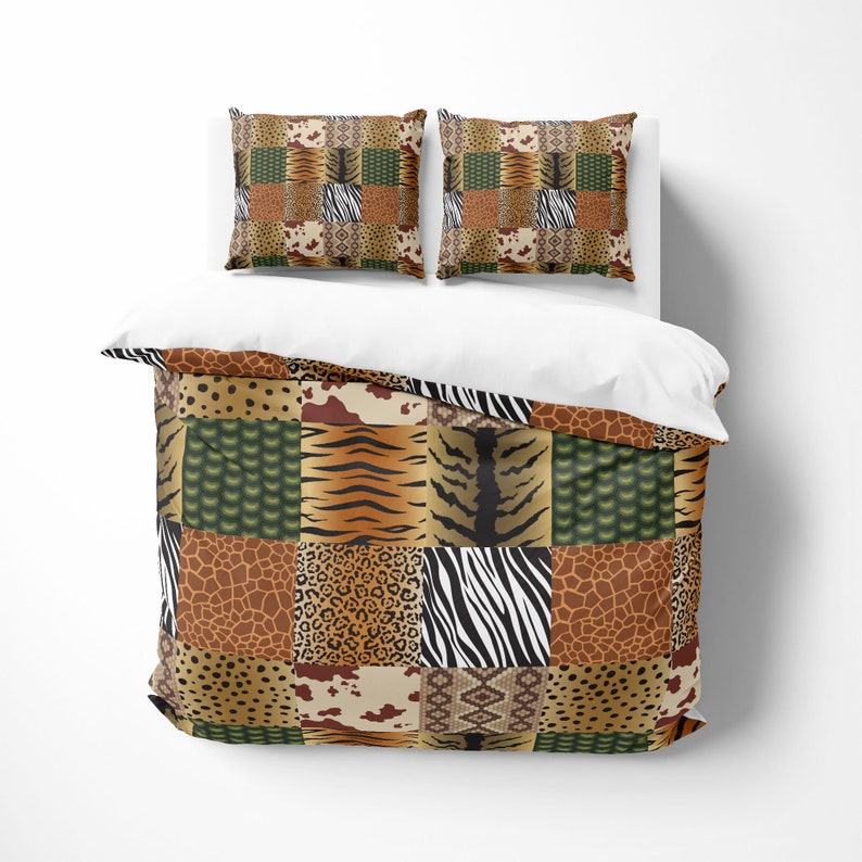 Boho Safari Bedding Set Comforter or Duvet Cover Etsy