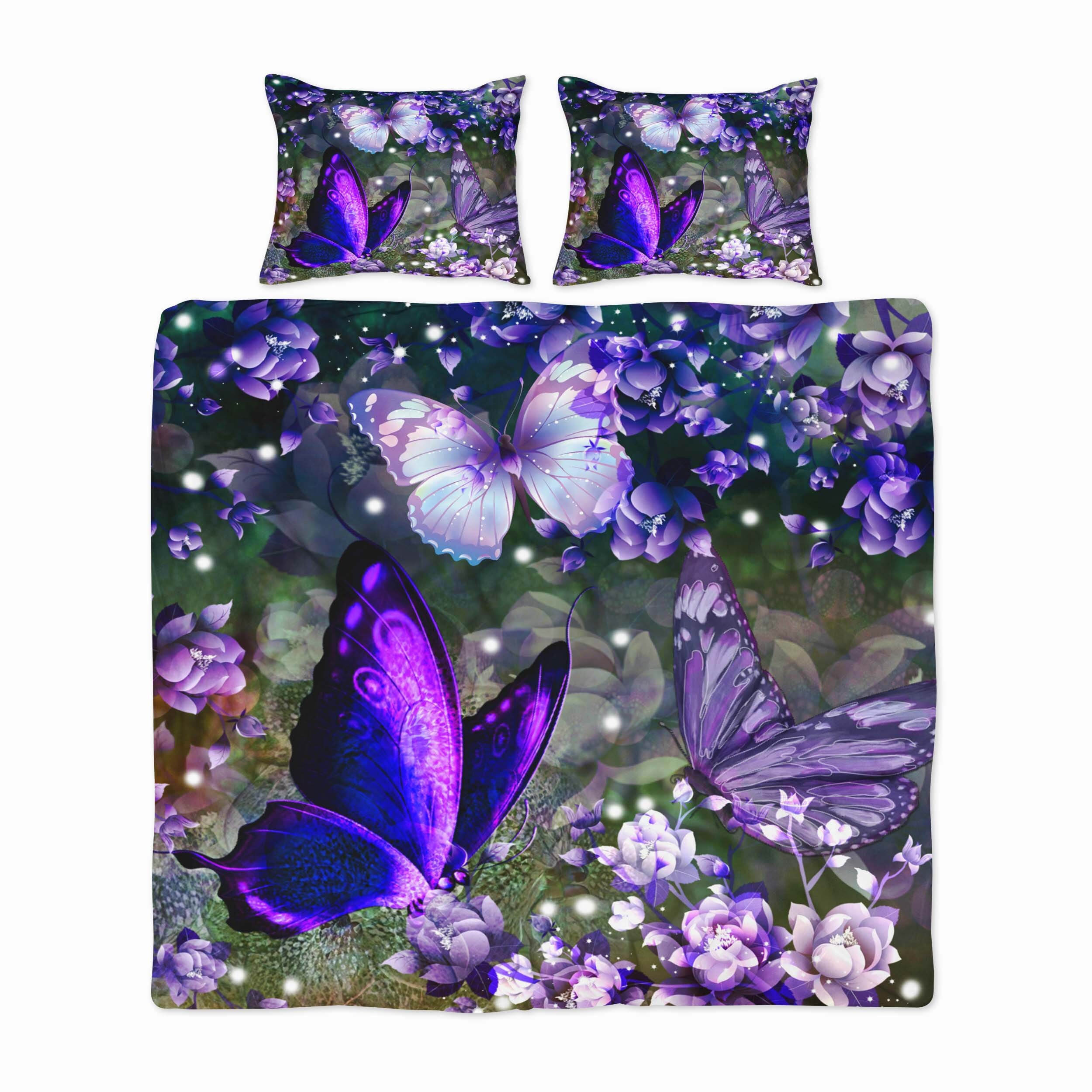 Purple Butterfly Bedding Comforter 