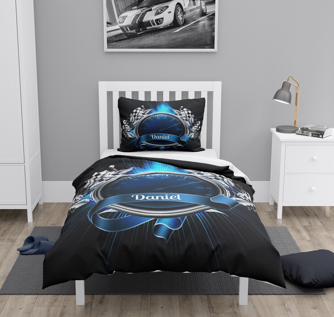 Personalized Race Car Bedding, Comforter Set Etsy