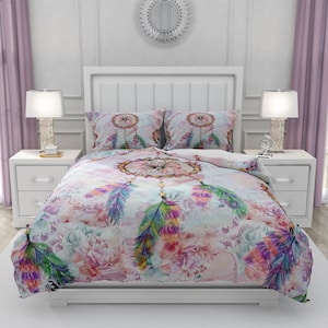 Feather Dream Catcher Boho Duvet Cover Bedding Set main image 0