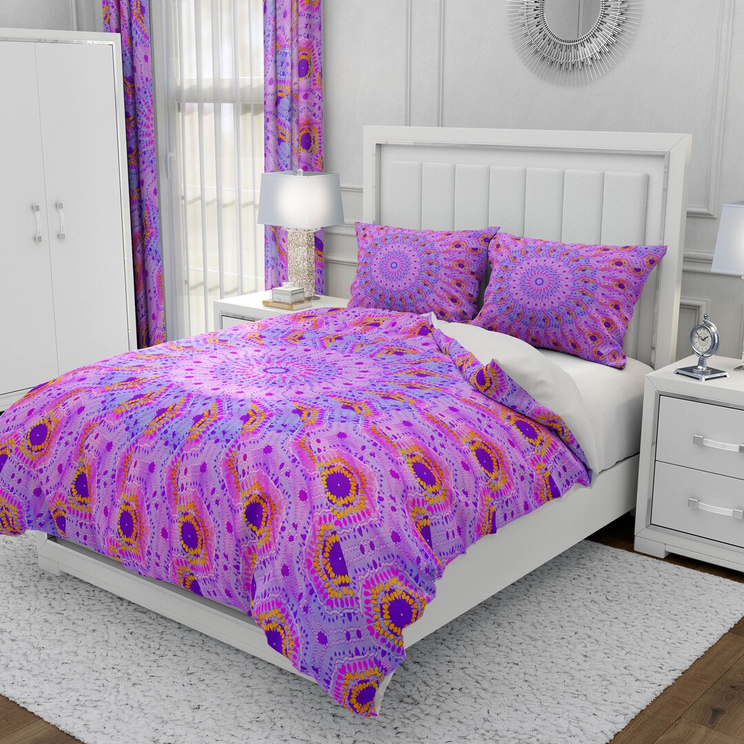 Pink Hippie Mandala Bedding Options Comforter Duvet Etsy