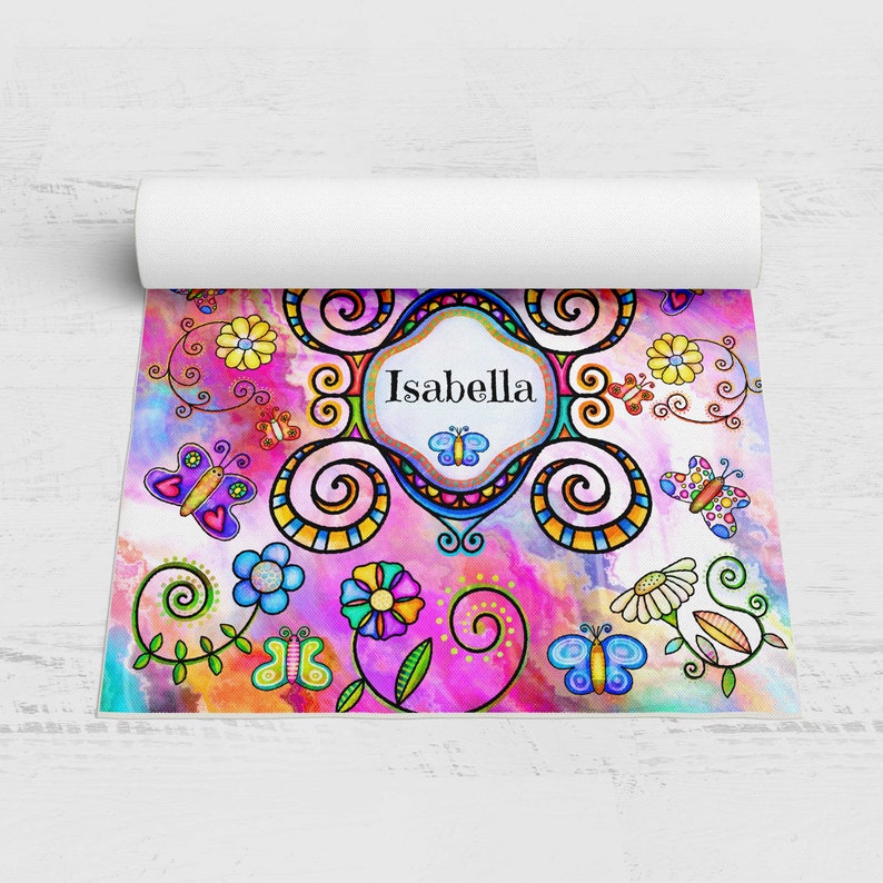Personalized Hippie Boho Rug Throw Rug Tie Dye Design 4 Sizes Area Rug