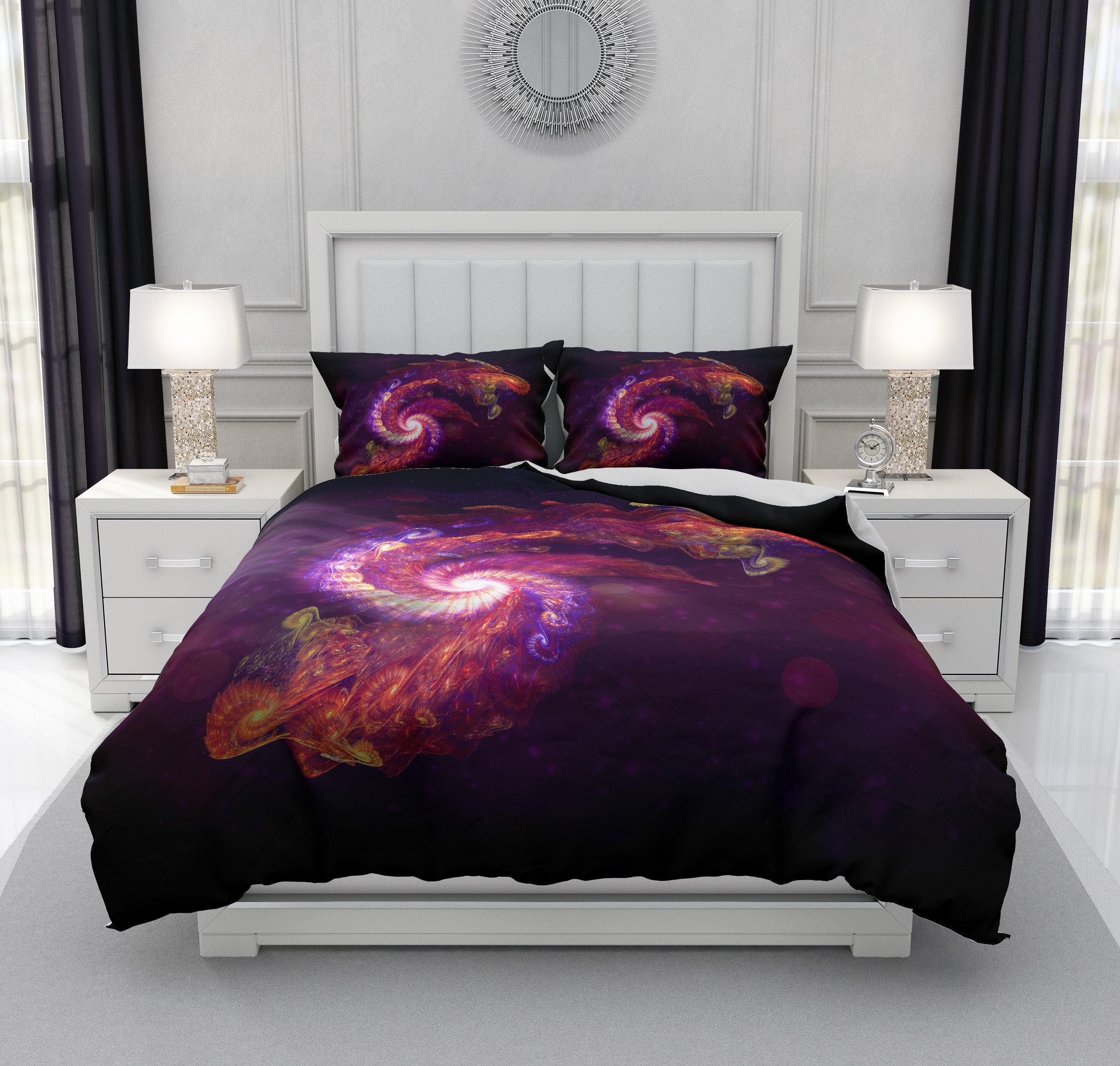 Fire Dragon Comforter, Duvet Cover Pillow Shams