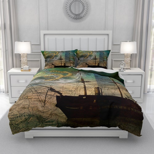 Rustic Moose Comforter Duvet Cover Pillow Shams Etsy