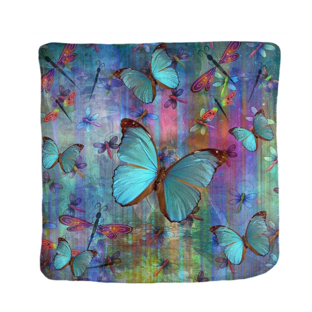 Boho Chic Butterfly Fleece Blanket Soft Velveteen 4 Sizes Etsy