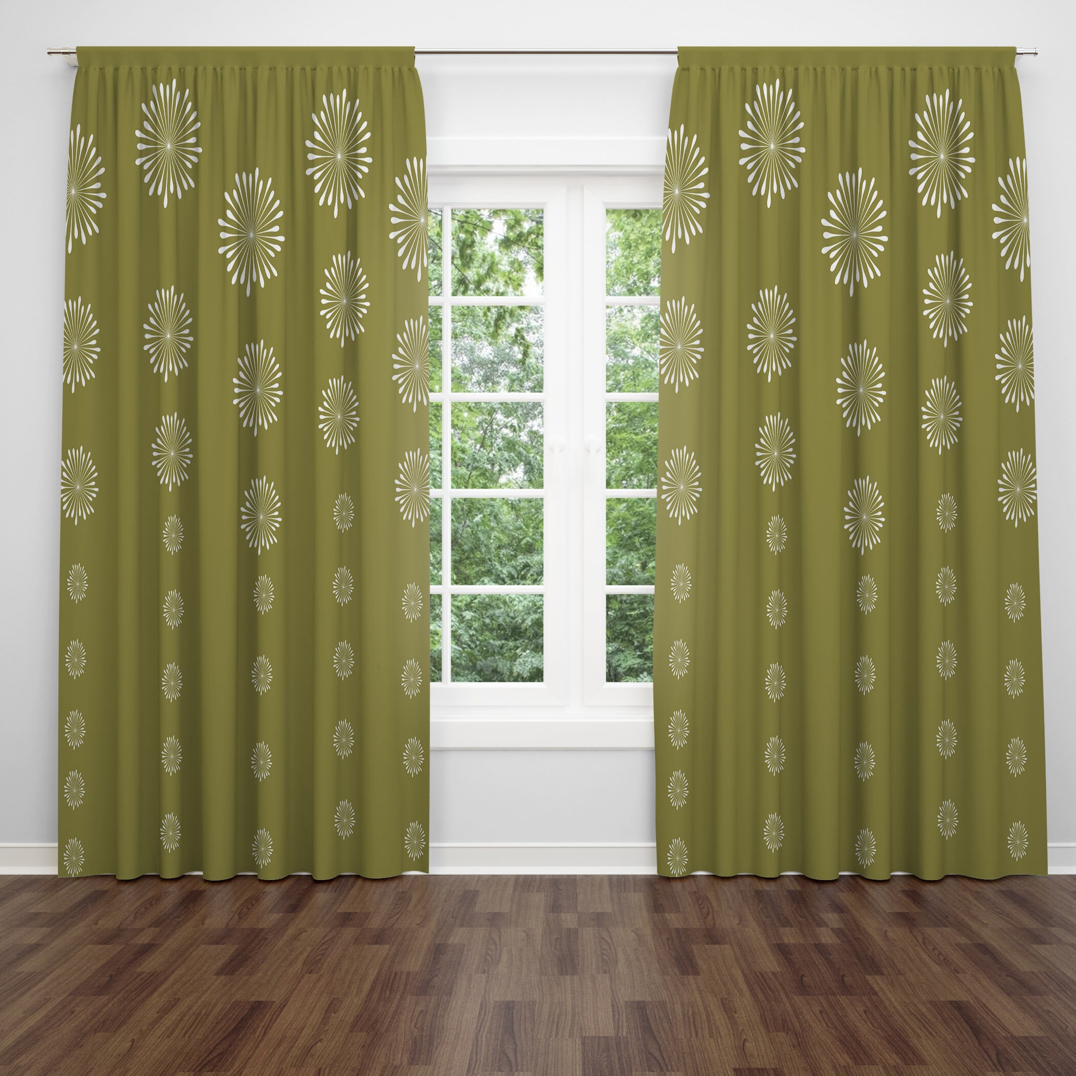 Mod Chartreuse Window Treatments Custom Window Curtains Window Valance