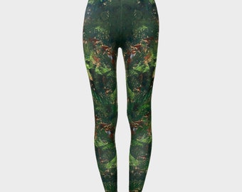 Park - Printed leggings, Yoga Pants, Earth, Green, Impressionism, Creative, Women's Adult Leggings, Yoga Leggings, Sport Active Leggings