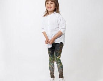 Pond - Printed Pattern Kids Leggings, Active Leggings, Dance Leggings, School leggings, Comfortable Stylish Original