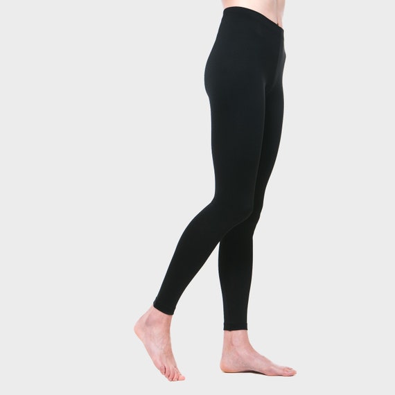 Black Basic Comfortable Classy Versatile Black Colour Women's Adult Leggings,  Sport Active Wear, Gym Wear, Everyday Wear, Stretchy Pants 