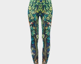 Peacock - Digitally Printed Leggings, Yoga Pants, Pattern, Stretchy, Women's Adult Leggings, Yoga Leggings, Sport Active Leggings, Durable