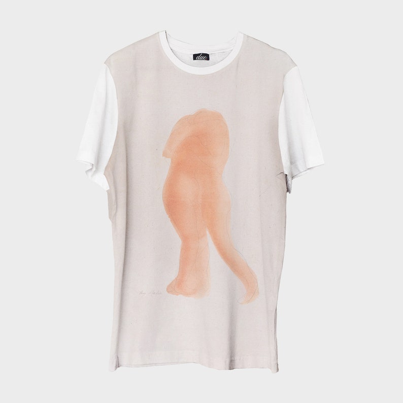 A kiss Limited Edition Handmade front printed unisex T-shirt /Auguste Rodin / Drawing/Pastel/Illustration /Trendy/ Statement/Minimalism image 1