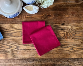 Tovaglioli di stoffa color magenta per tutti i giorni, set da 6 / Tovagliato in cotone / Per una tavola informale