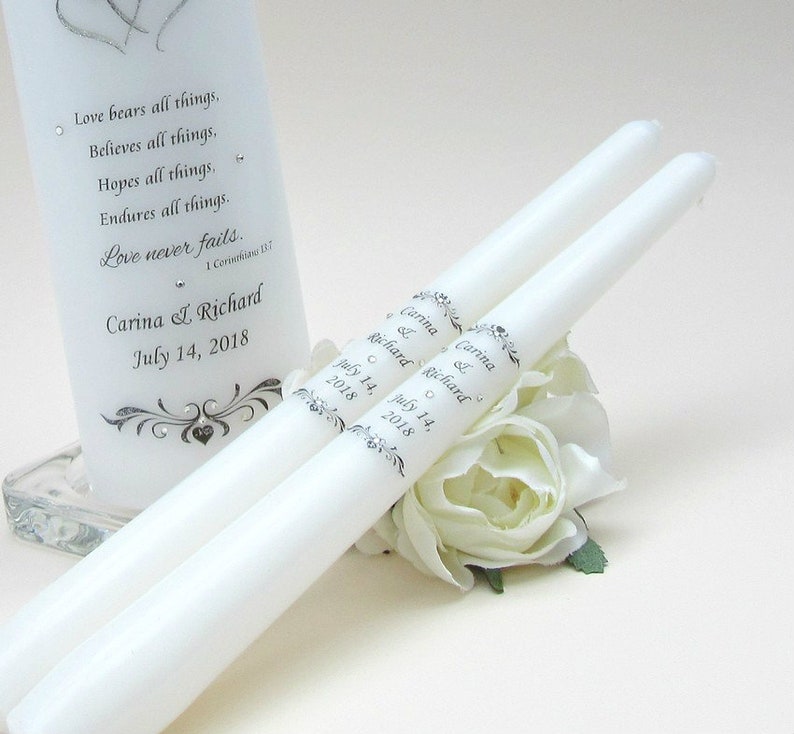 Wedding Candles Personalised Unity Candle Unity Candle Set Unity Candle