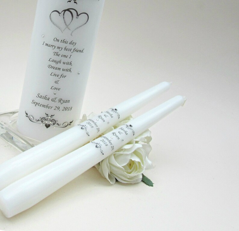 Wedding Candles Personalised Unity Candle Unity Candle Set Unity Candle