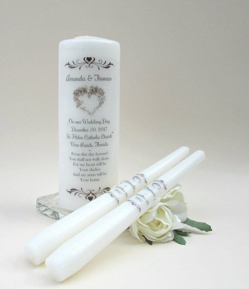 Wedding Candles Personalised Unity Candle Unity Candle Set Unity Candle