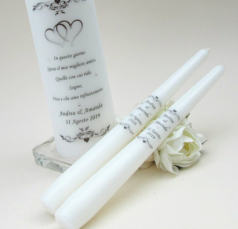 Unity Candle Set Personalised Unity Candle Wedding Candles Etsy