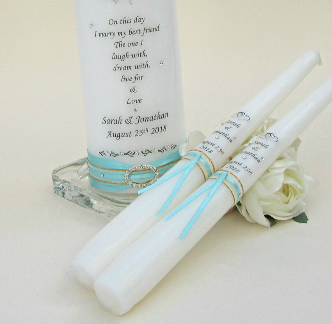 Unity Candle Set Personalised Unity Candle Set Unity Etsy