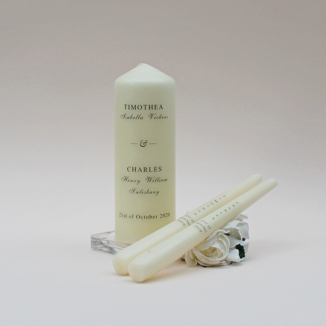 Unity Candle Set Personalised Unity Candle Unity Candle Etsy