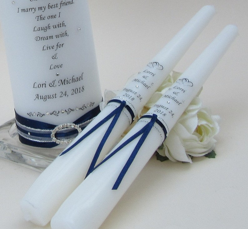 Unity Candle Set Personalised Unity Candle Set Unity Etsy