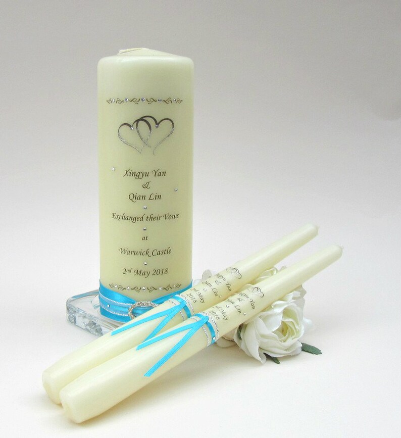 Unity Candle Set Personalised Wedding Unity Candle Set Etsy