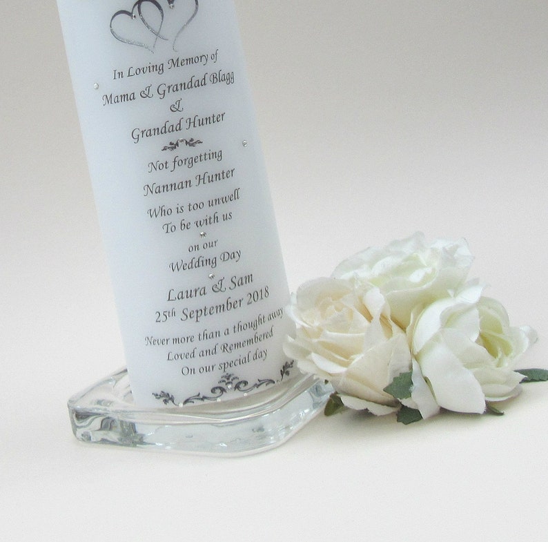 Memorial Candle Wedding Memorial Remembrance Candle In Etsy