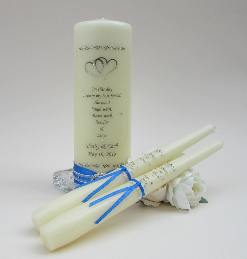 Unity Candle Set Personalised Unity Candle Set Unity Etsy