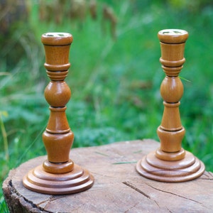 Hand crafted Sapele and Keruing candlestick holders image 1