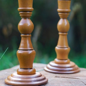 Hand crafted Sapele and Keruing candlestick holders image 2